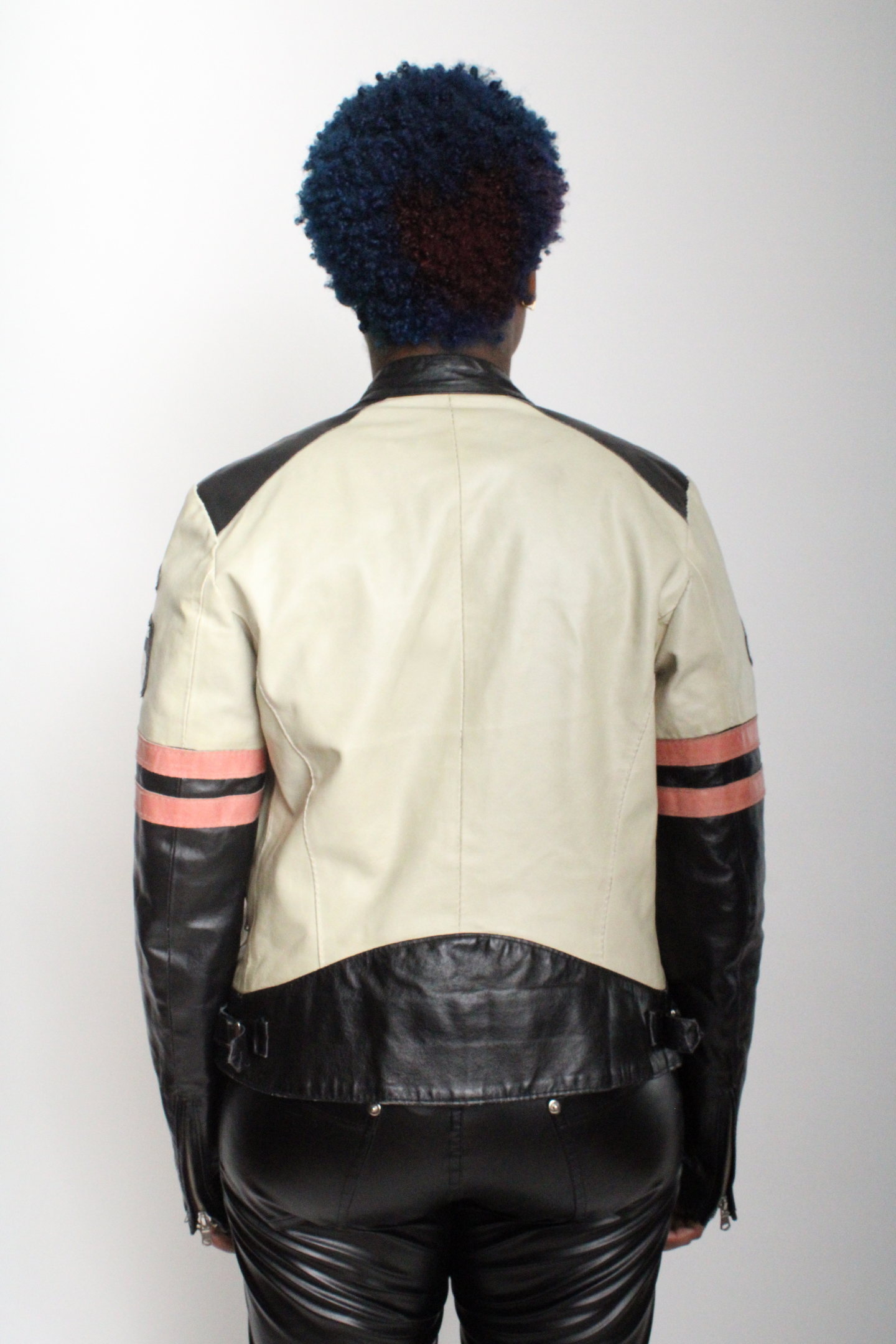 Vintage Italian Moto Leather Jacket Y2K 2000s