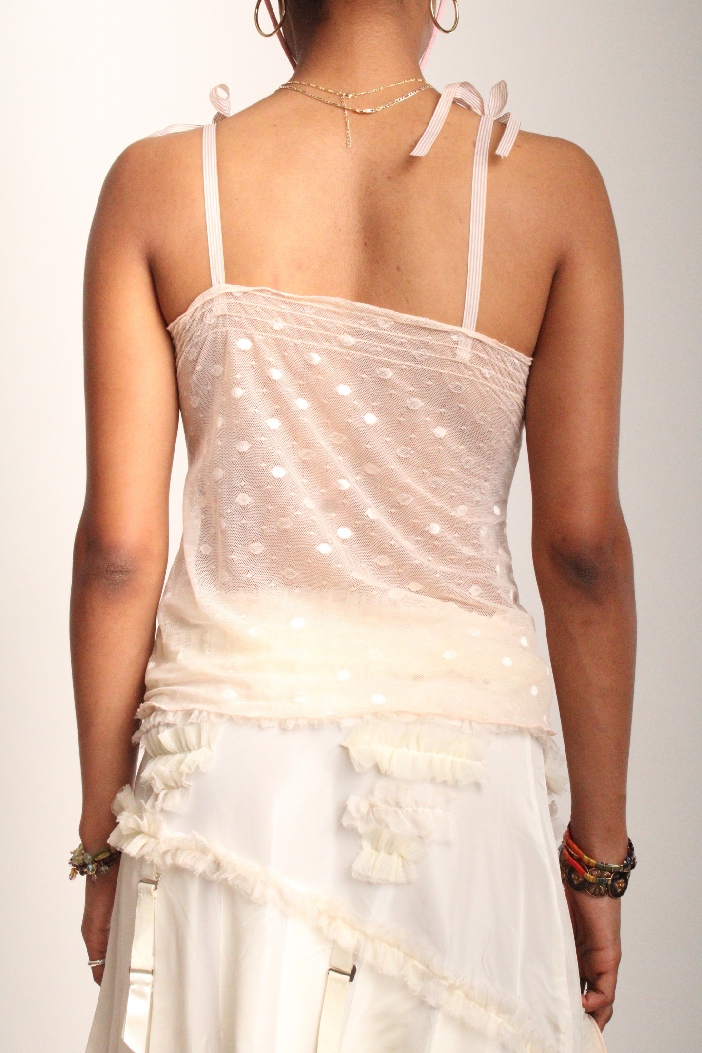 Vintage Lingerie Mesh Cami Top Y2K 2000s