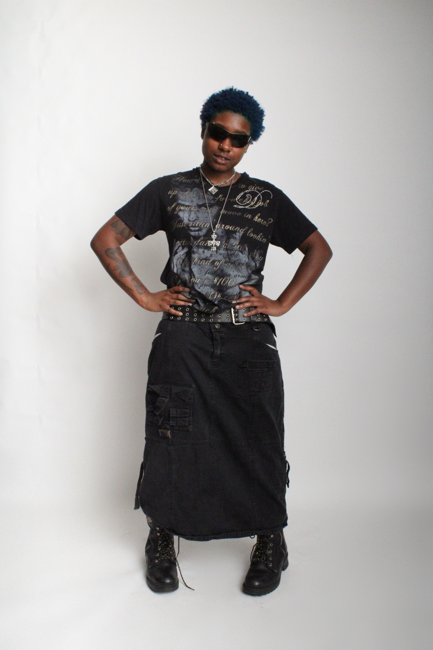 Vintage Cargo Maxi Skirt Y2K 2000s