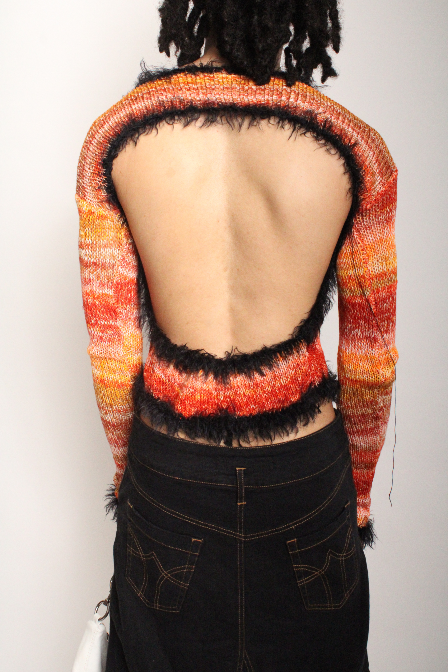 Vintage Rave Cutout Knit Top Y2K 2000s