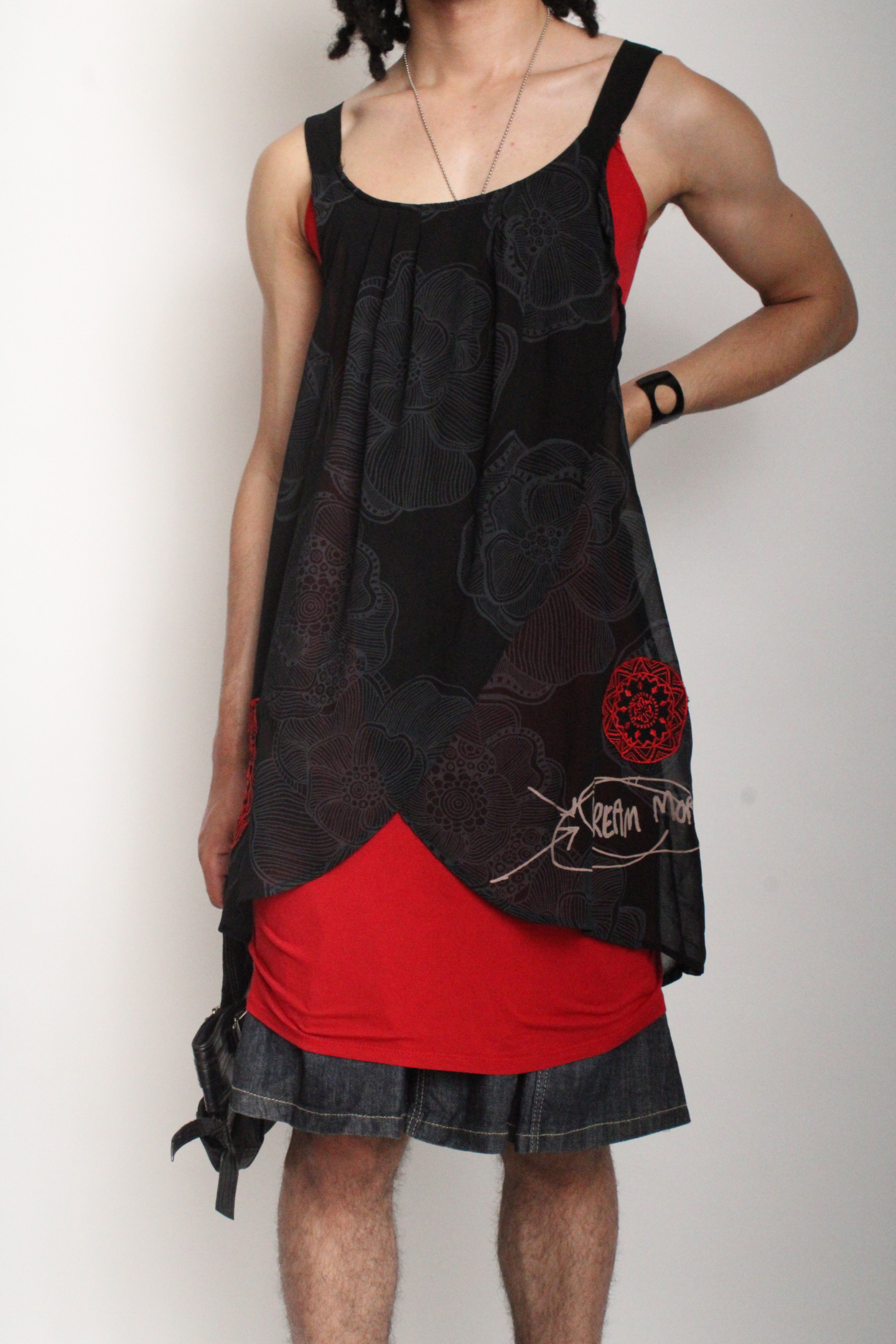 Vintage Desigual Tank Dress/ Top Y2K 2000s