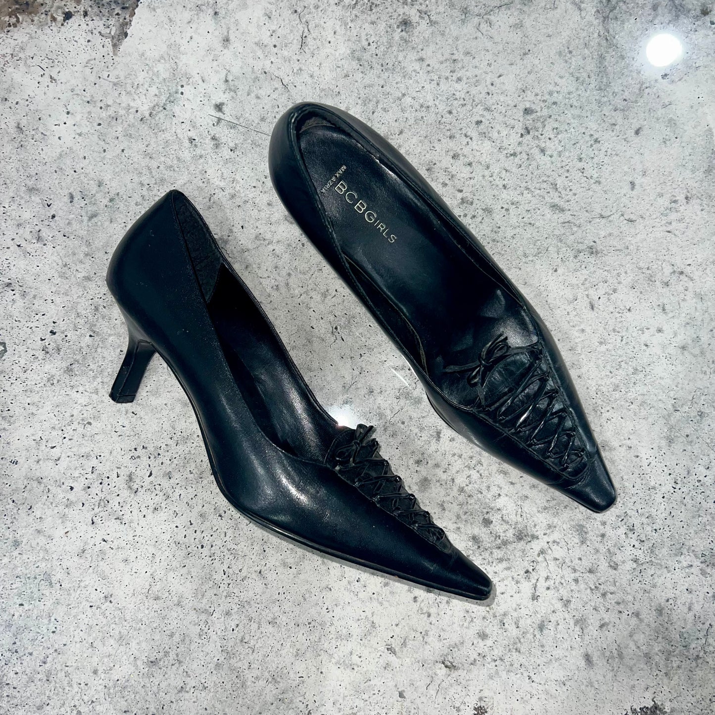 Vintage 00s 'BCBG' Laced Kitten Heels