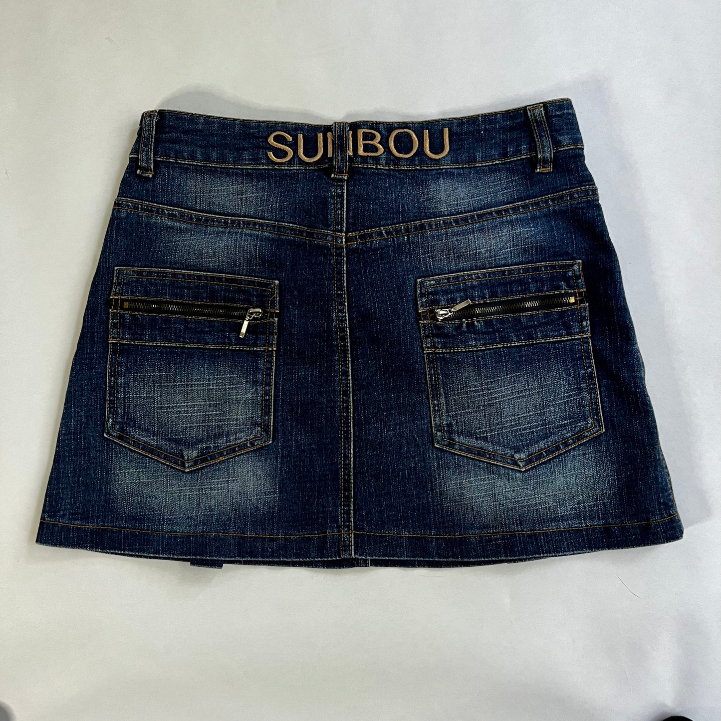 Vintage 2000s Denim Pleated Mini Skirt