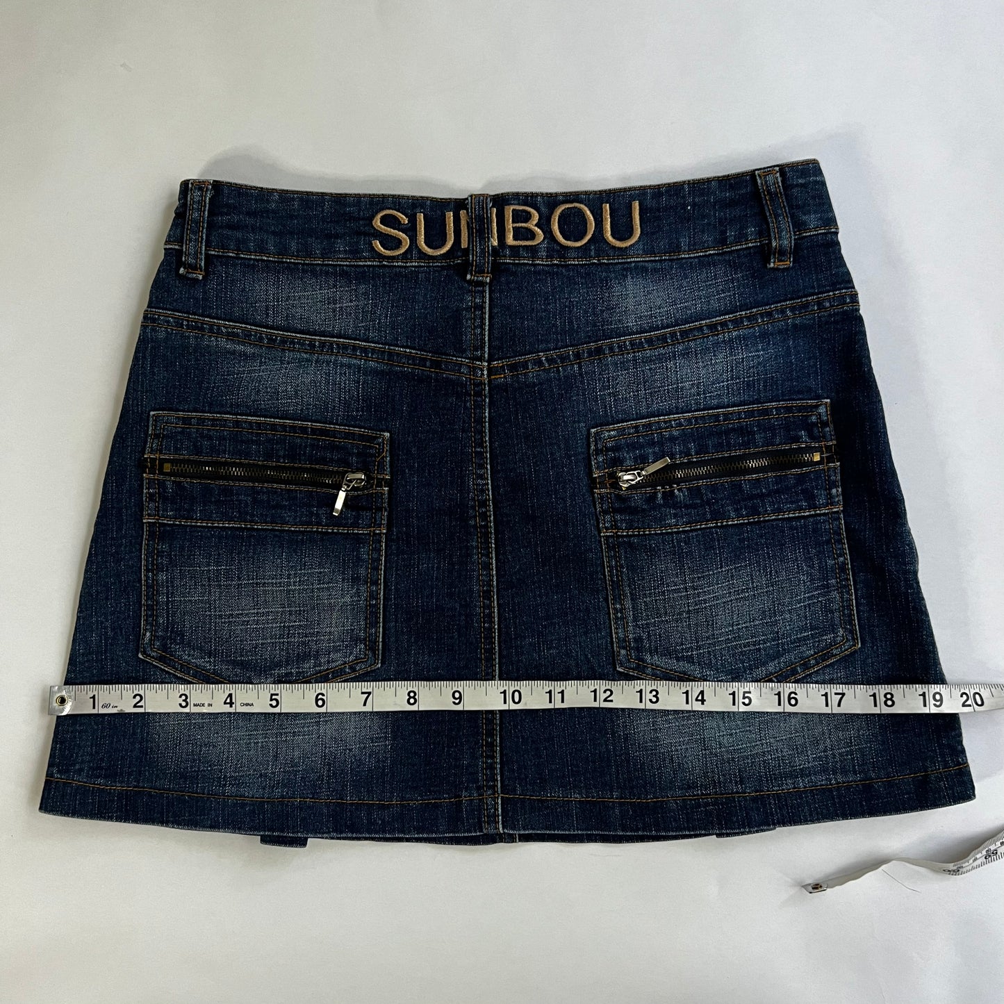 Vintage 2000s Denim Pleated Mini Skirt