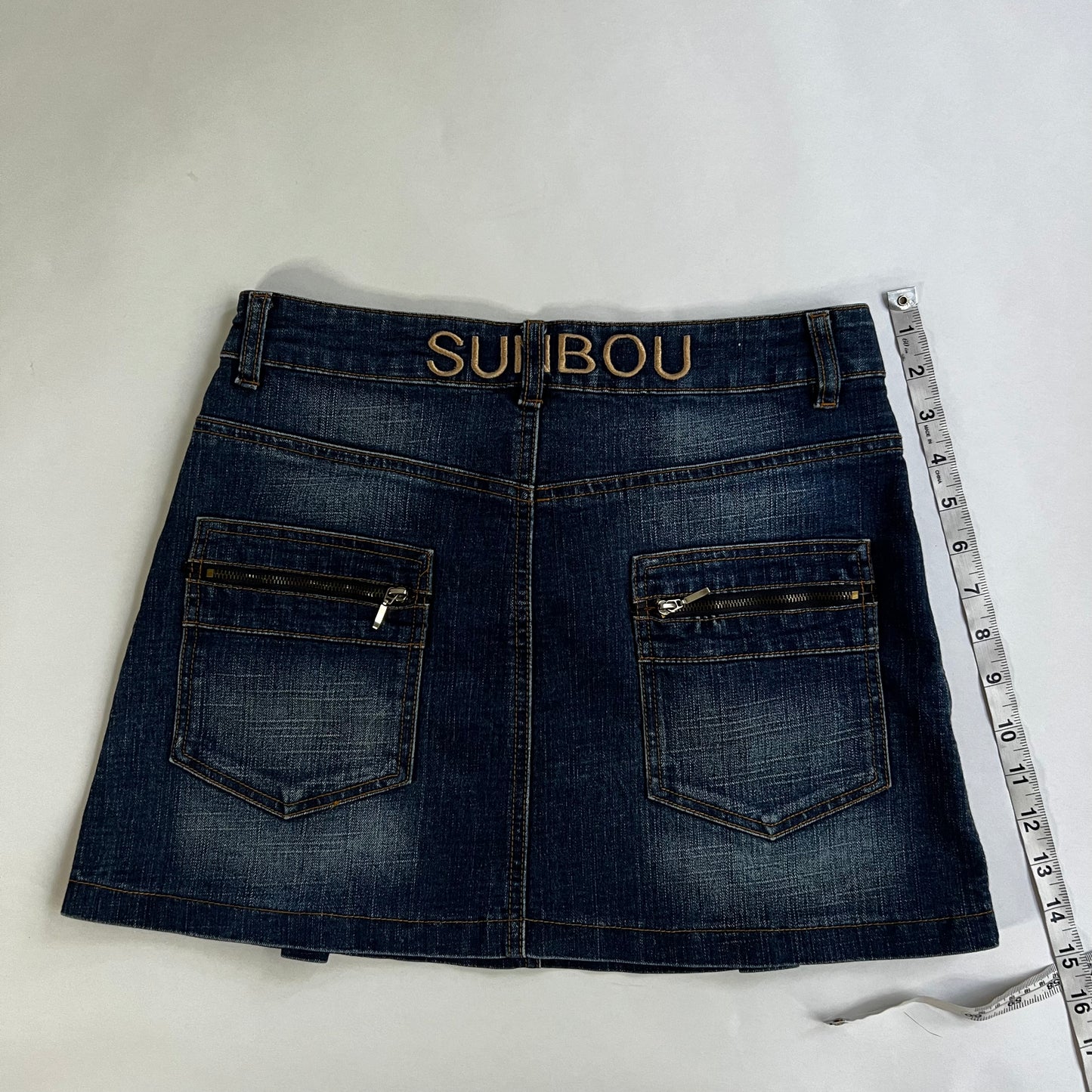 Vintage 2000s Denim Pleated Mini Skirt