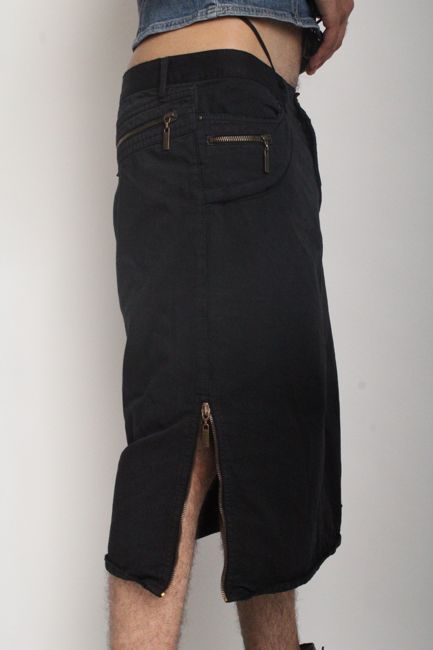 Vintage Patchwork Midi Skirt Y2K 2000s