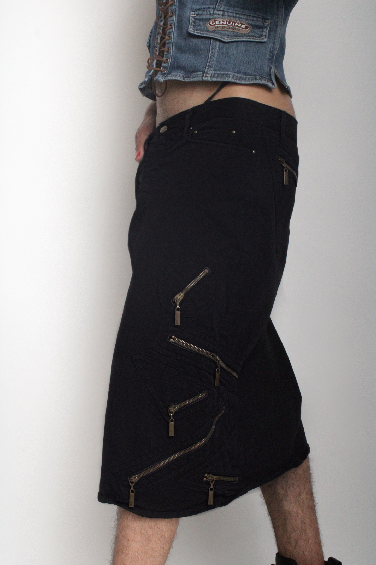 Vintage Patchwork Midi Skirt Y2K 2000s