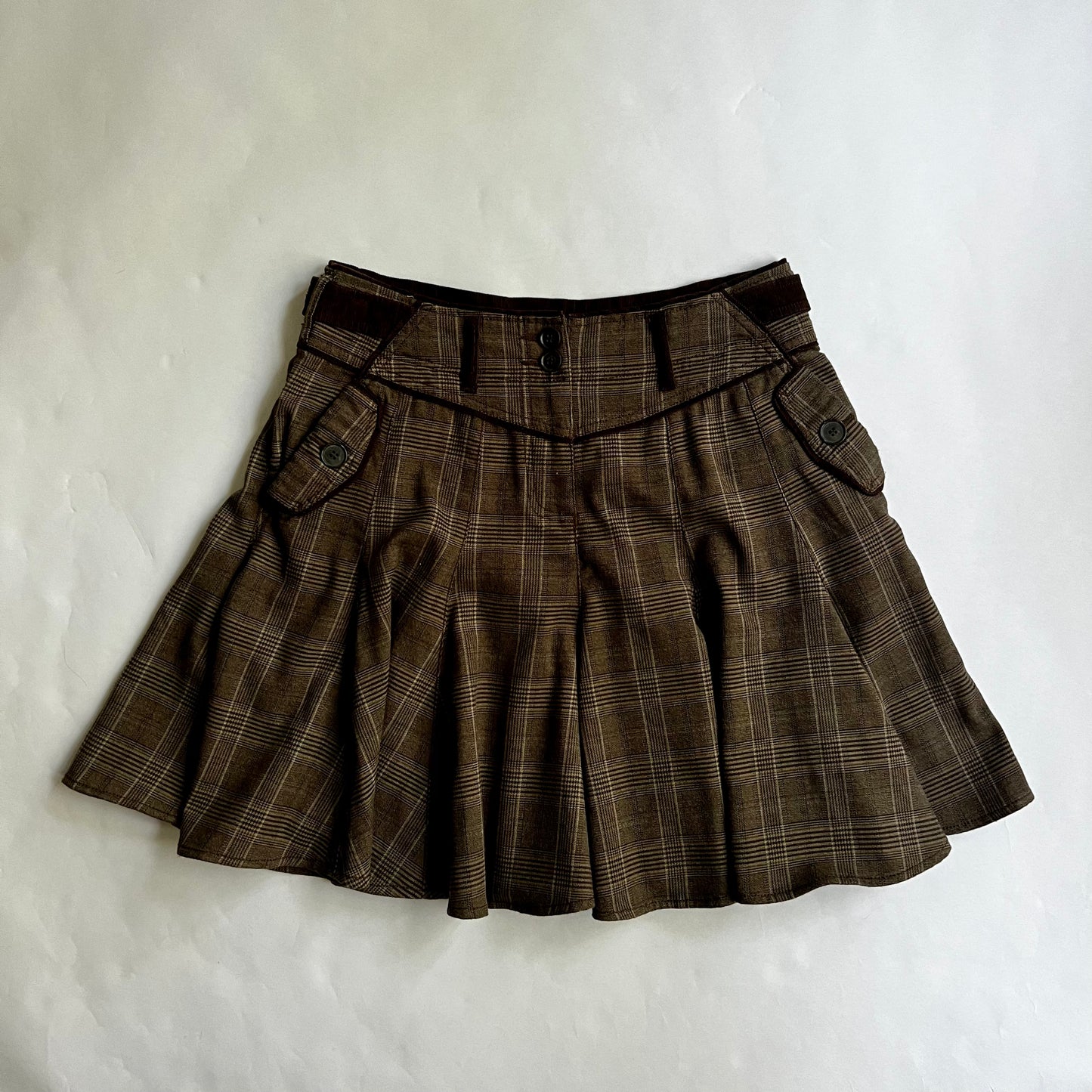 Vintage Plaid Mini Skirt Y2K 2000s