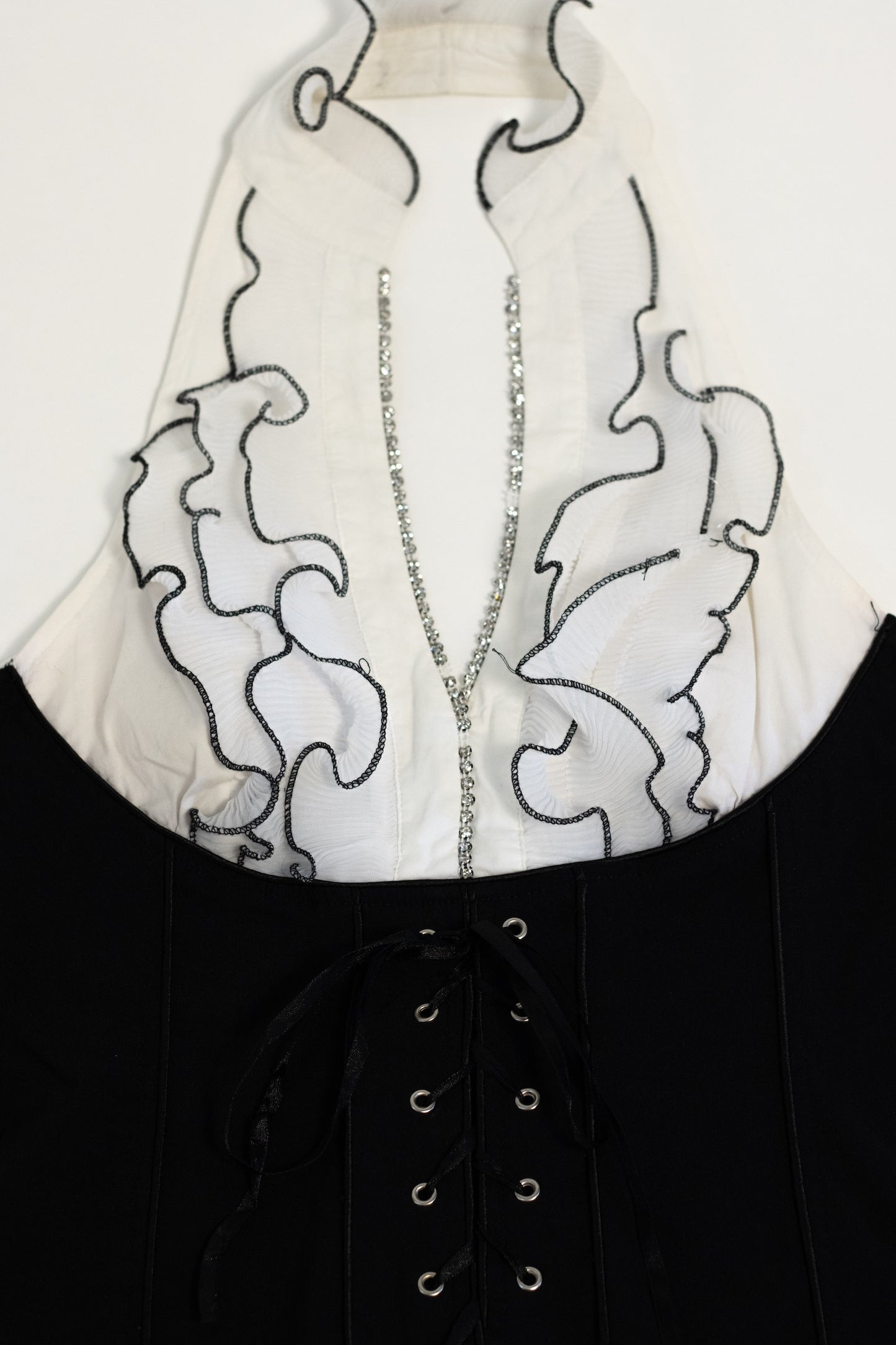 Black & White Ruffle Corset