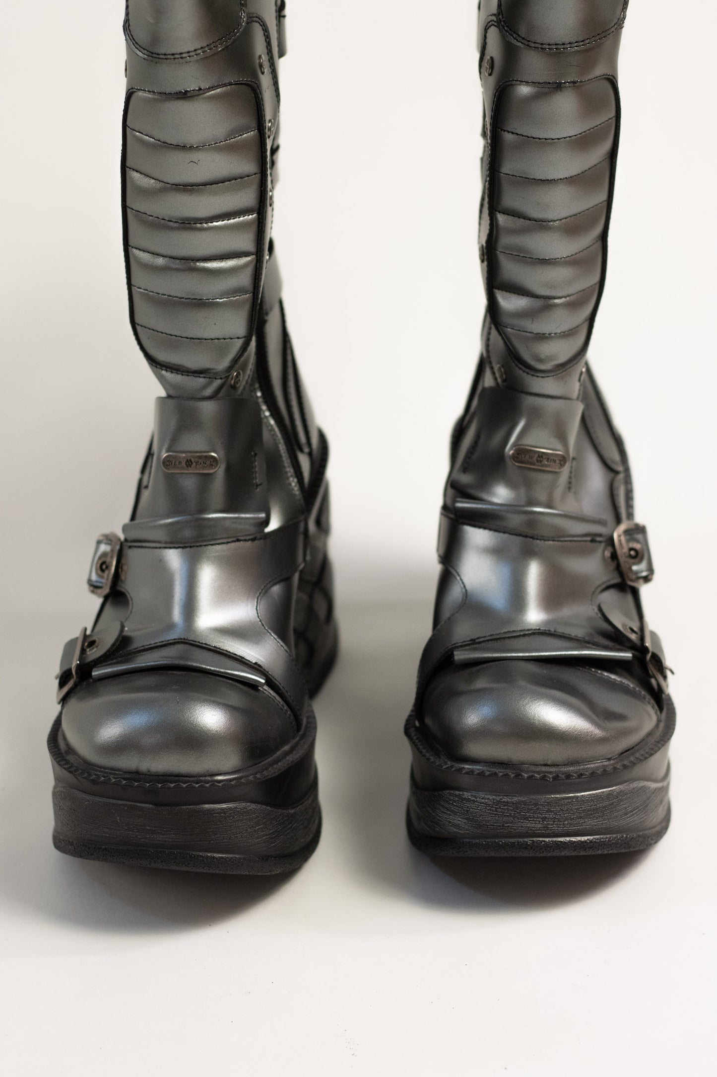 *Rare* New Rock Metallic Platform Boots