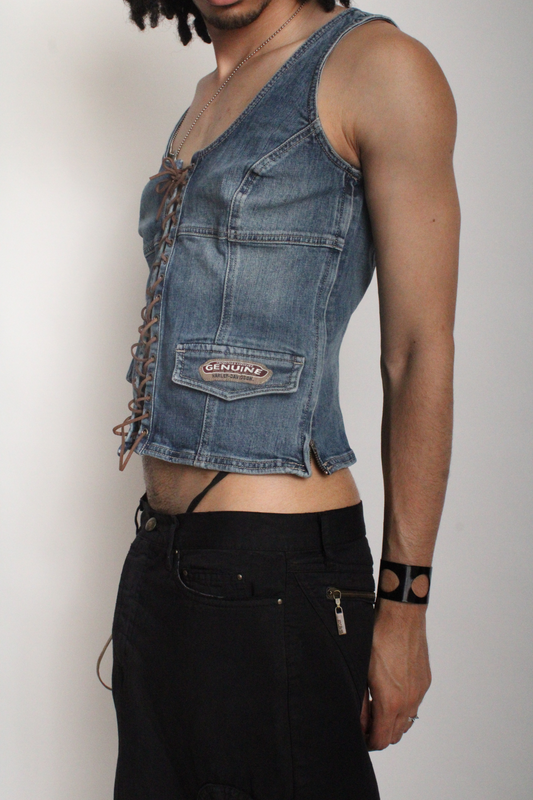 Vintage Harley Denim Vest Y2K 2000s