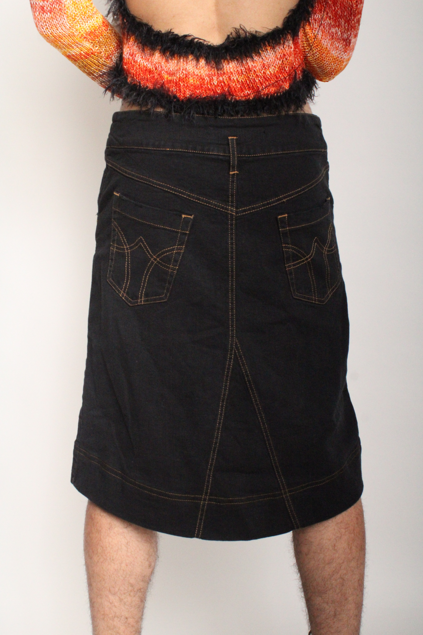 Designer Vintage Patched Mini/Midi Skirt Y2K 2000s