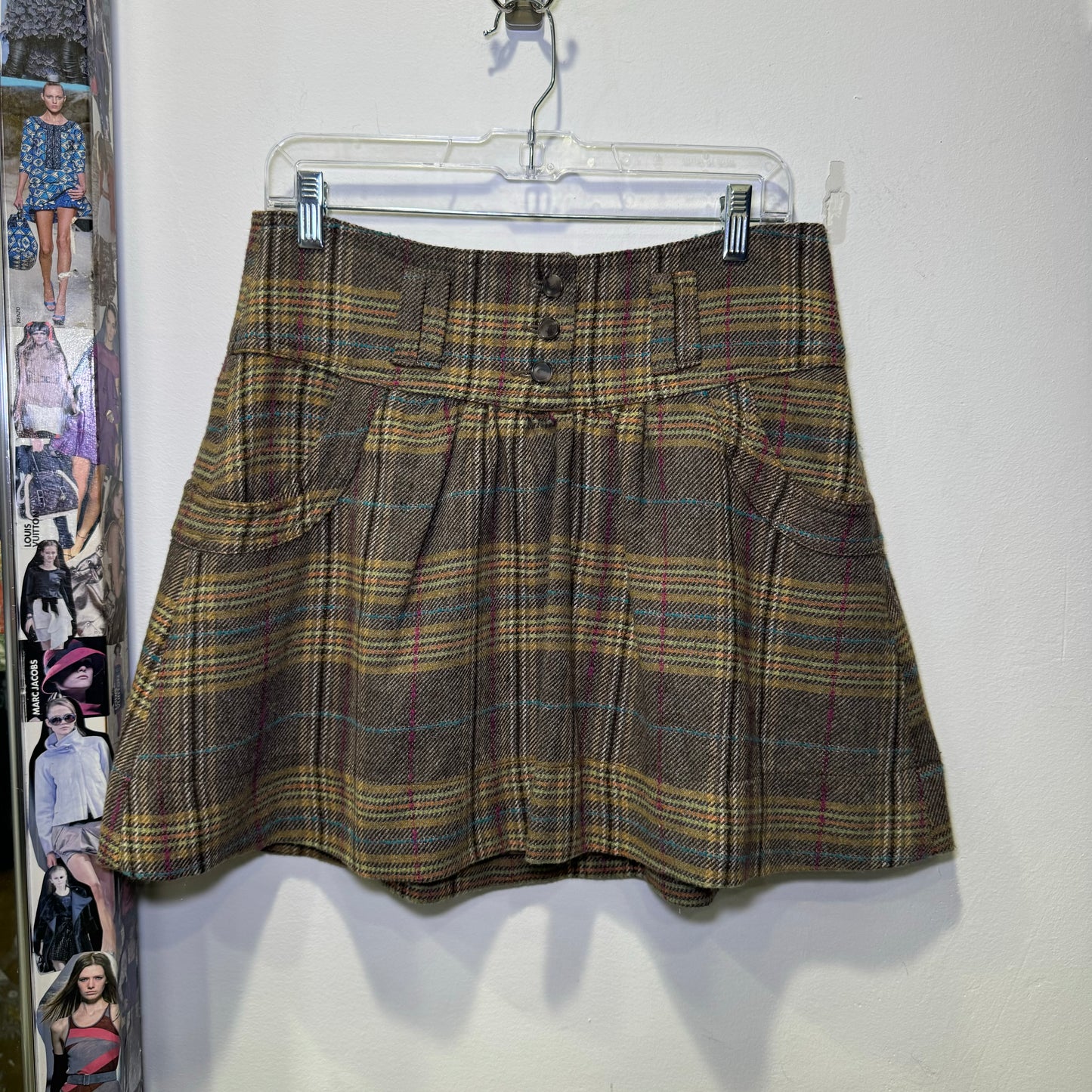 00s plaid mini skirt