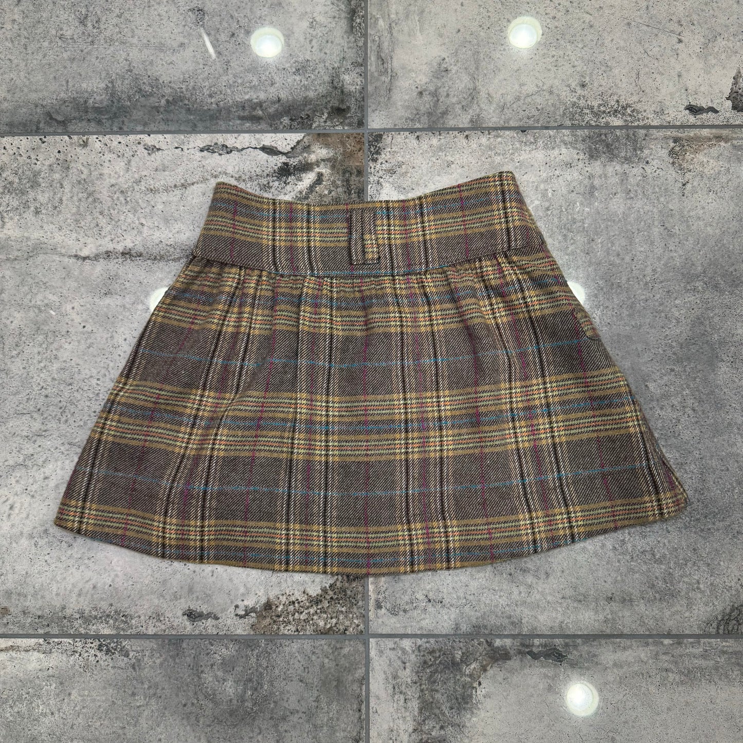 00s plaid mini skirt