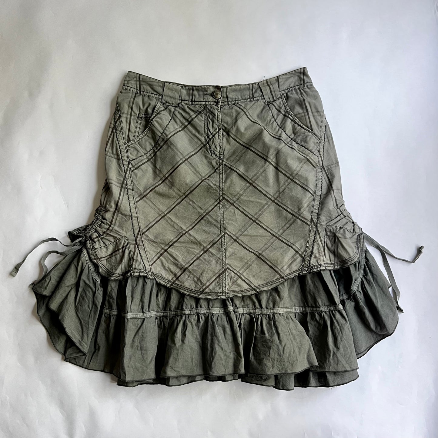 Vintage 2000s Cyber Midi Skirt